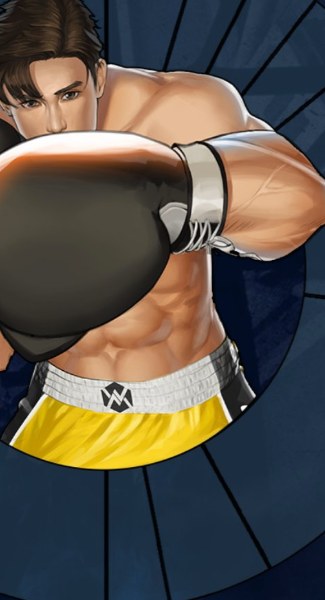 A PrizeFighter boxer holding a tight guard