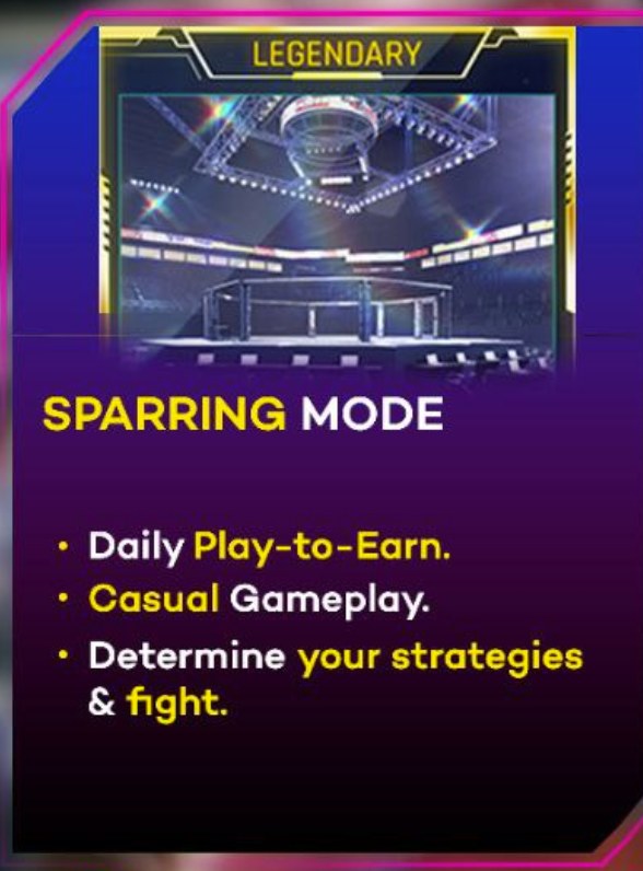 Sparring mode — daily play-to-earn
